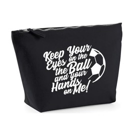 Hippowarehouse Keep Your Eyes on The Ball and Your Hands on me Printed Make up Cosmetic wash Bag 18x19x9cm