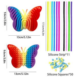 Ludihive Sensory Activity Board, Push Peel Rainbow Butterfly, Sensory board Toys for Autism ADHD and Stress, Fidget Toys for Autism, ADHD, kids&Adults