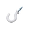 Biaungdo 100Pcs Vinyl Coated Metal Cup Hook 3/4", Screw-in Ceiling