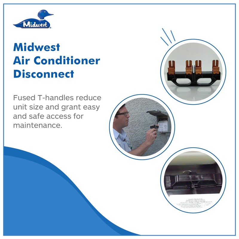 MIDWEST U035F2P • Weatherproof Fused AC Disconnect Switch • Metal