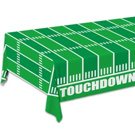 Gatherfun Football Theme Plastic Tablecloth - Touchdown Table Cover for Birthday Party Games Decoration - 54 X 108Inch 3 Pack