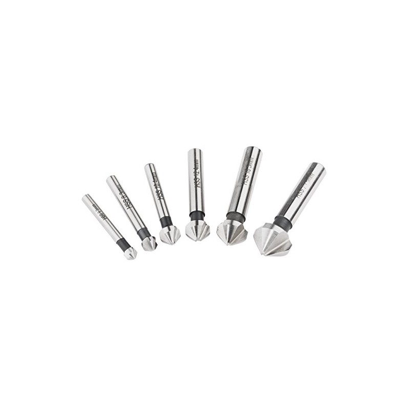 Wabeco Countersink Set 90° HSS 6-Piece Countersink Drill Deburring Countersink