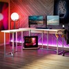 NTENSE Gaming L Desk with CPU Stand, White