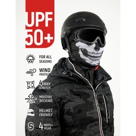 GOT Sports UPF 50+ Balaclava Ski Mask - Windproof Balaclava for Cold Weather Men Women - Snowboard, Motorcycle Sheisty Mask (Skull)