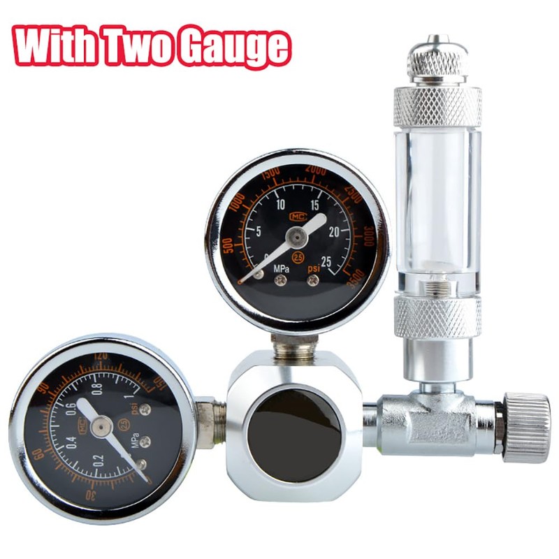 Fish Tank CO2 Regulator, Adjustable Pressure Aquatic Plant CO2 System