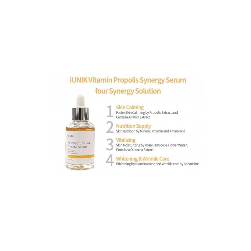 IUNIK Propolis Vitamina Synergy Suero Blanqueamiento Arrugas Cuidado Nutritivo Brightening