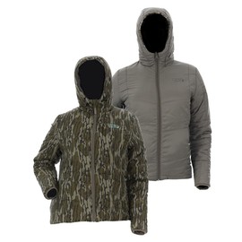 DOING SOMETHING GREAT Womens Reversible Puffer Jacket (MO Bottomland Original/Stone, Small)