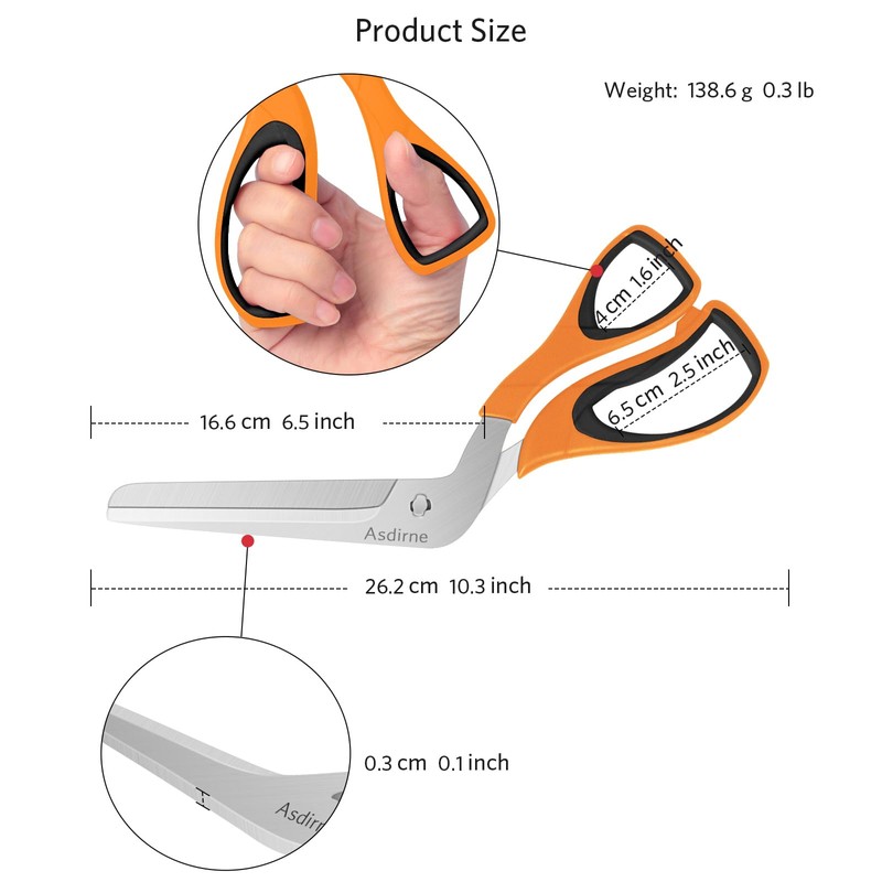 Asdirne Pizza Scissors, Pizza Cutter with Food Grade Sharp Stainless