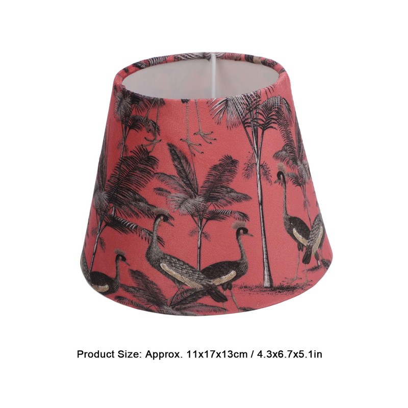 Large Beautiful Lampshade, Modern Simple Velvet Exquisite Flamingos Pattern Conical