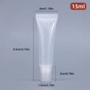 8Pcs 15mlMini Refillable EmptyTubeLipGloss Balm Clear Cosmetic Container Soft Tubes