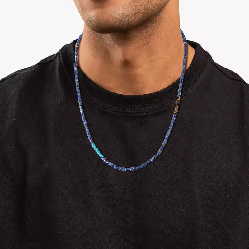 COAI Gemstone Surfer Necklace, Lapis Lazuli