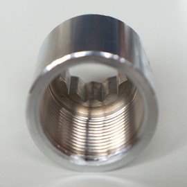 BFG Tap Extension 1/2 Inch BSP (18.6 mm Female / 21 mm AG) Thread, 20 mm Extension, Chrome-Plated Brass, Water Pipe Fittings, Connections, 10 Bar, Max. Temperature 95°C, BSP Connection