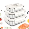 GENIEX Vacuum Food Containers Set, Glass Vacuum Seal Containers for