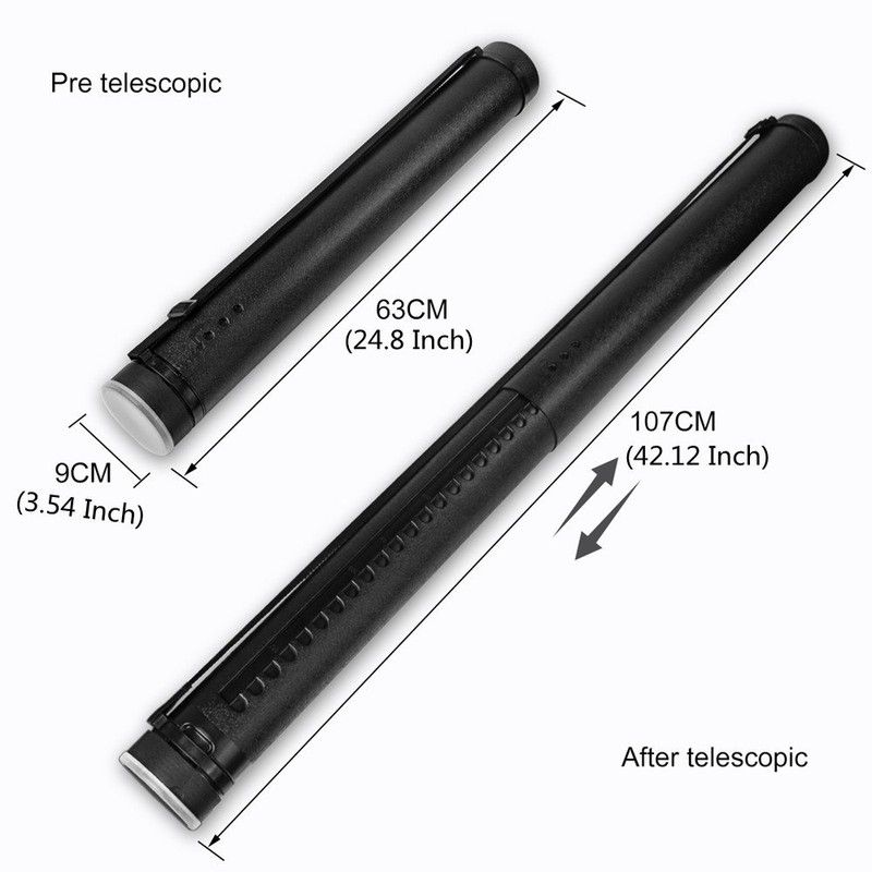DEWEL Document Tube,Plastic Expanding Poster/Art/Document Storage Tube 24.5 to 40