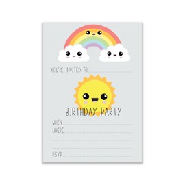 Kids Invitations Birthday Party Invites Birthday Children's Party Pack of 10 (Without envelopes)