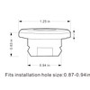 2-Pack Brass Sink Overflow Cover Ring, Round Bathroom Basin Overflow
