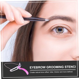 minkissy Set 8 Three-dimensional Eyebrow Card Makeup Kit Eyebrow Shaping Template Eyebrow Shaper Stencils Eye Brow Pencils for Women Eyebrow Ruler Eyebrow Makeup Stencil Eyebrow Stencil Kit