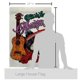 Angeleno Heritage Skeleton Fiesta House Flag Eagle Set Fall Day of Dead Dia De Los Muertos Mexican Party Autumntime Decoration Banner Small Garden Yard Gift Double-Sided, Made in USA