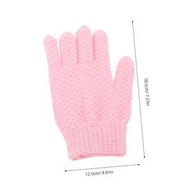 PACKOVE 3 Pairs Spa Exfoliating Mitt Heavy Duty Body Scrubber Gloves for Dead Skin Removal Versatile Five Finger Design for Shower Bath Exfoliation