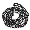Ambrum Long Crystal Wrap Necklace Women Beaded Knotted Jewelry Champagne