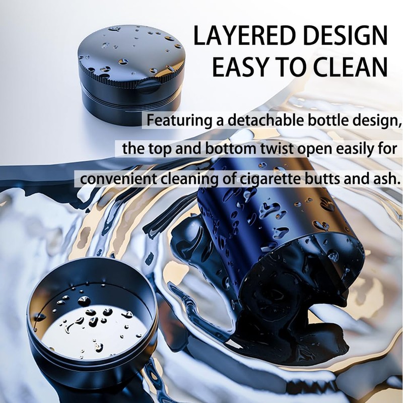 Tmengdao Car Ashtray with Lid Smell Proof,Smokeless Ashtray for Cup