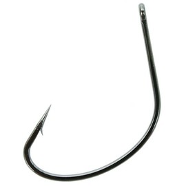 GamGamakatsu 51412 Shiner Loose Fit Fishing Hooks with NS Black Finish, Size 2/0, 6-Pack