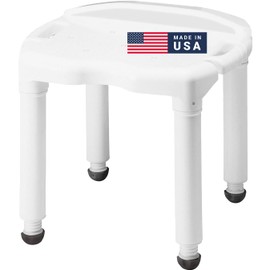 Carex Universal Bath Seat and Shower Chair, Heavy Duty Shower Bench for Bathtub, Safety Bath Seat Stool for Seniors and Disabled, Supports up to 400 lbs, Adjustable Height Shower Bench for Inside Tub