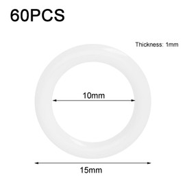 lumcov lumcov 60 Stck Spezial Fitschenringe aus Kunststoff,? 10,15mm x 10mm x 1mm fr Standard Zimmertren,Unterlegscheiben Trscharnier