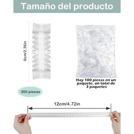 300 Cofias Desechable Ducha Plástico Impermeables Baño Reutilizables Proteger Cabello Uso Diario Hogar Viajes