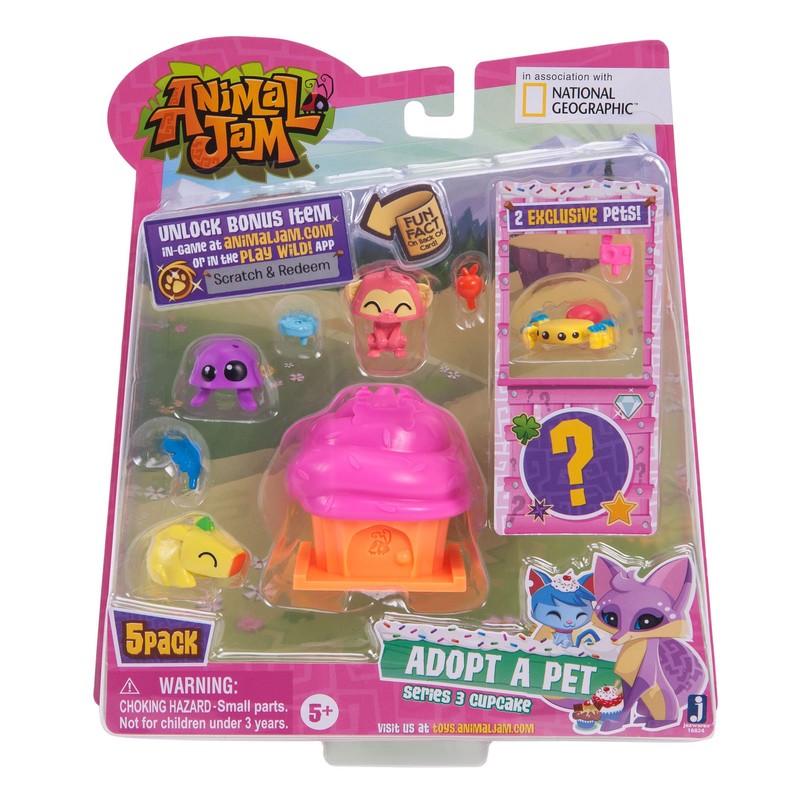 Animal Jam 5 Figure Pack (Adopt a Pet) (Series 3)