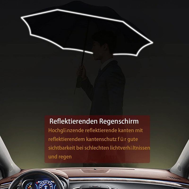 SWEETIME Compact umbrella, storm-proof with automatic open/close, portable umbrella with