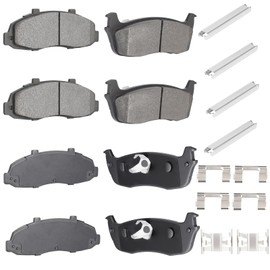 8PCS Rear and Front Semi-Metal Brakes Pads Fit for Ford F-150 1997-2003 for F-150 Heritage 2004 for Lincoln Blackwood 2002