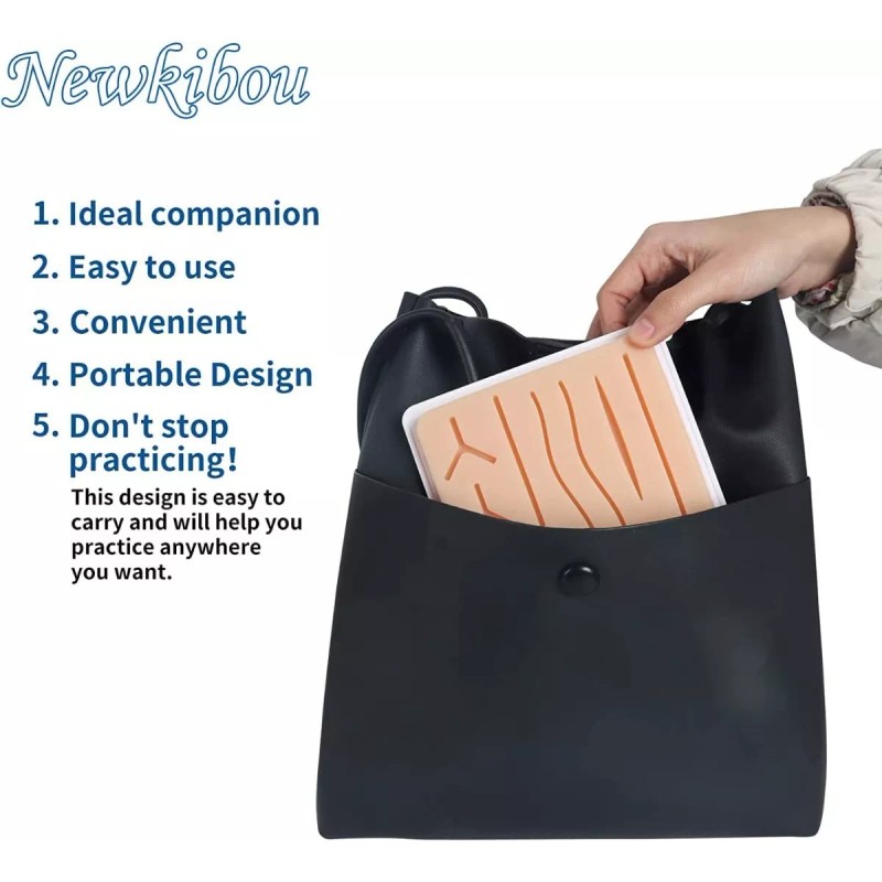 BOJOOM Almohadilla De Práctica De Sutura Silicona Para Estudiantes