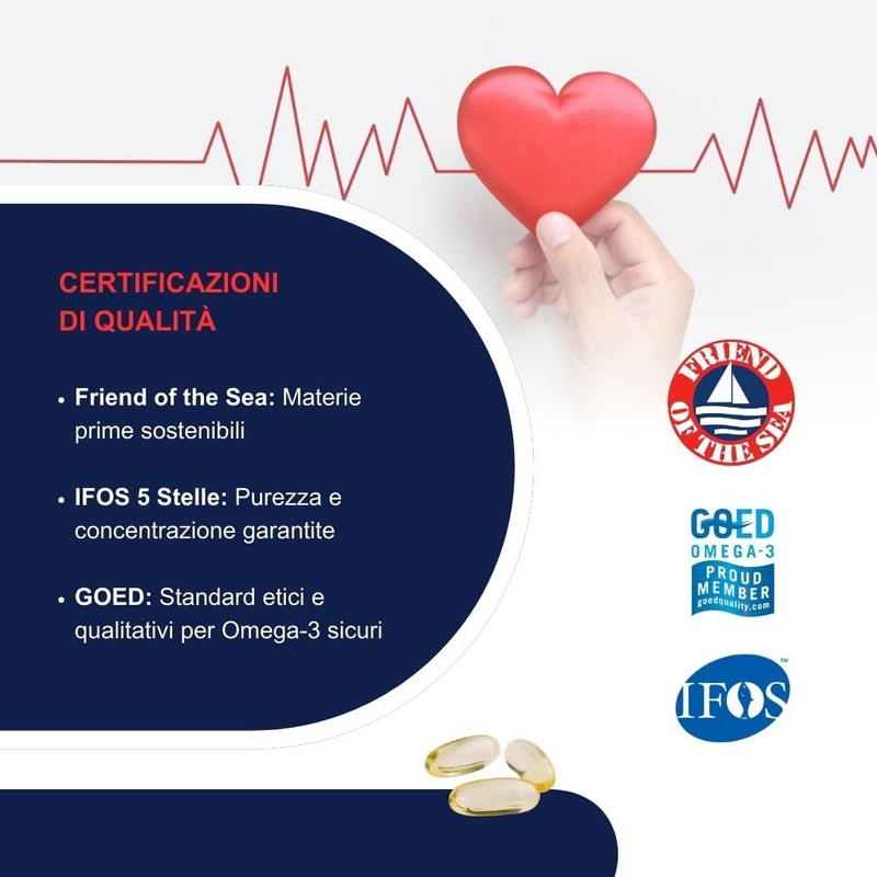 Meaquor 1000 (60 Capsule) Omega 3 IFOS 5 Stelle Certificato