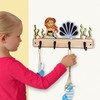 Midrean Wooden Cute Kids Nursery Towel Coat Rack Colorful Wall