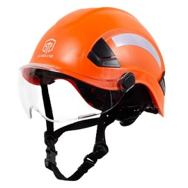 Construction Helmet with Visor and Ventilation Holes, ANSI Z89.1 Approved Construction Helmets Adults, EN397 and EN12492 Climbing Helmet ABS Mountaineering Helmet for Men and Women