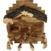 Holy Land Market Olive Wood Nativity Set with Stable -