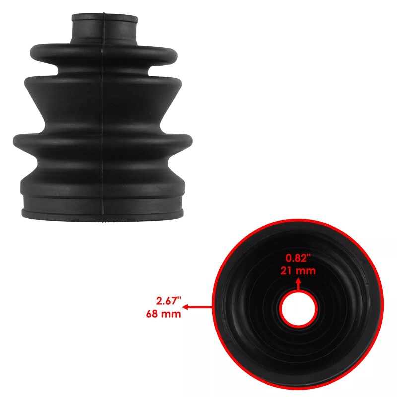 Caltric 2 Rear Axle Inner Outer CV Boot Kit for