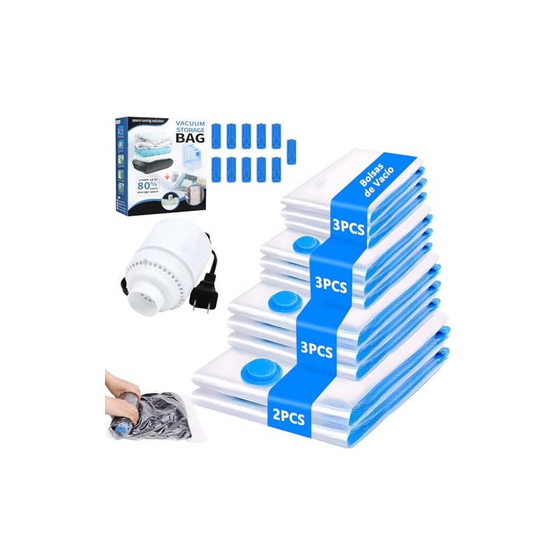 Bolsas de Almacenamiento de Vacío, 12PCS Bolsas de Vacio para