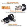 ISPINNER 52pcs Cable Clamps Assortment Kit, 304 Stainless Steel Rubber