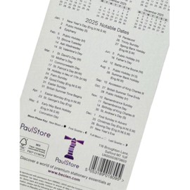 2025 Slim month to view spiral bound wall planner calendar black and white