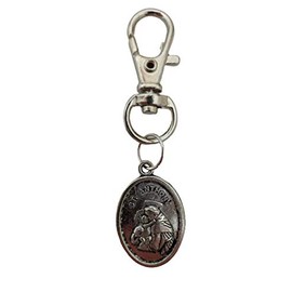 Patron Saint Lobster Clasp Keyring Zip Pull St Anthony of Padua Pendant