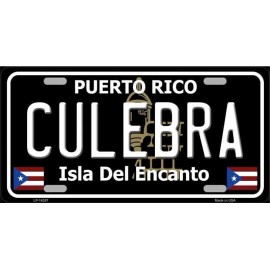 Smart Blonde Culebra Puerto Rico Black License Plate / Sign / Plaque