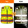 HYCOPROT High Visibility Reflective Safety Vest with 16 Pockets ANSI/ISEA