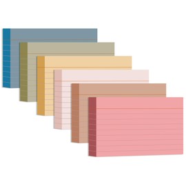 3x5 Index Cards Ruled Lined, 216 Pcs Flash Cards Study Cards for Learning and Studying, Lined Ruled Notecards for Home, School Supplies,Aesthetic Vintage Self Note Taking and Studying-Neutral Colors