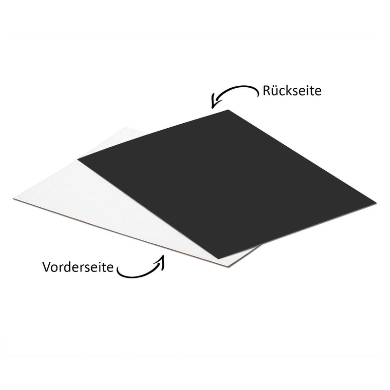Set of 10 magnetic paper, white, DIN A4, DIY, magnetic