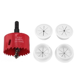 TV Cable Hider Wall Kit, Hide Cables Behind Wall with 4 Pass Through Holes, 1 Hole Saw Drill Attachment, 10 Cable Ties, PC Material, White, 350.00g