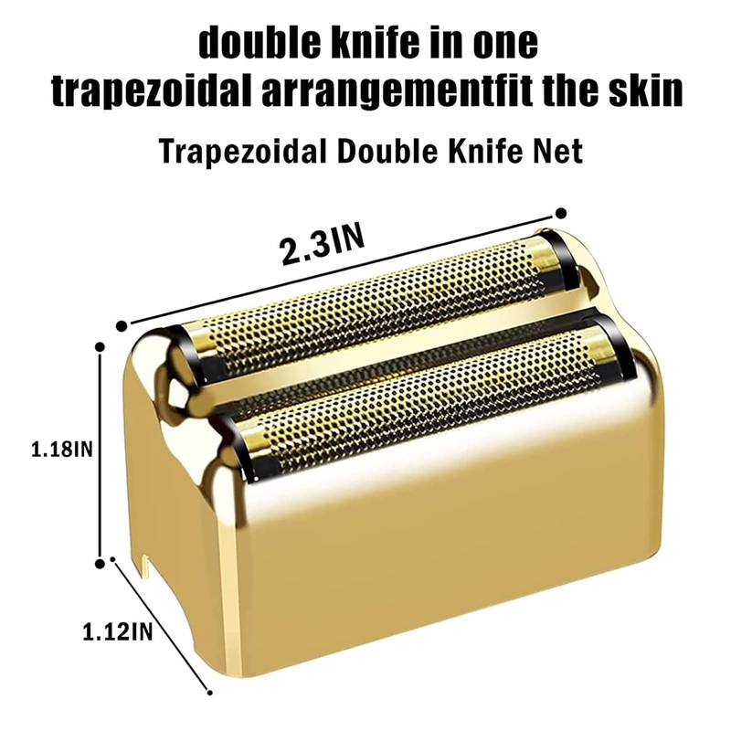 Replacement Shaver Heads Compatible with BaByliss Foil Shaver (Gold/2)