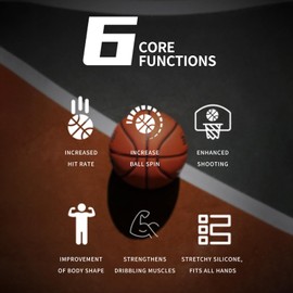 Wandefu Basketball Shooting aid Provides Extra Strength to The Fingers Forming Finger Muscle Memory an Effective Basketball Training Equipment Shot Trainer Coaching Equipment （Black 2 pcs）