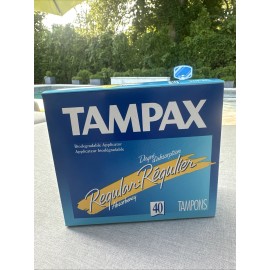 Tampax VINTAGE NOS TAMPAX 40 ORIGINAL TAMPONS SEALED Box Feminine Hygiene NEW 1998 PROP